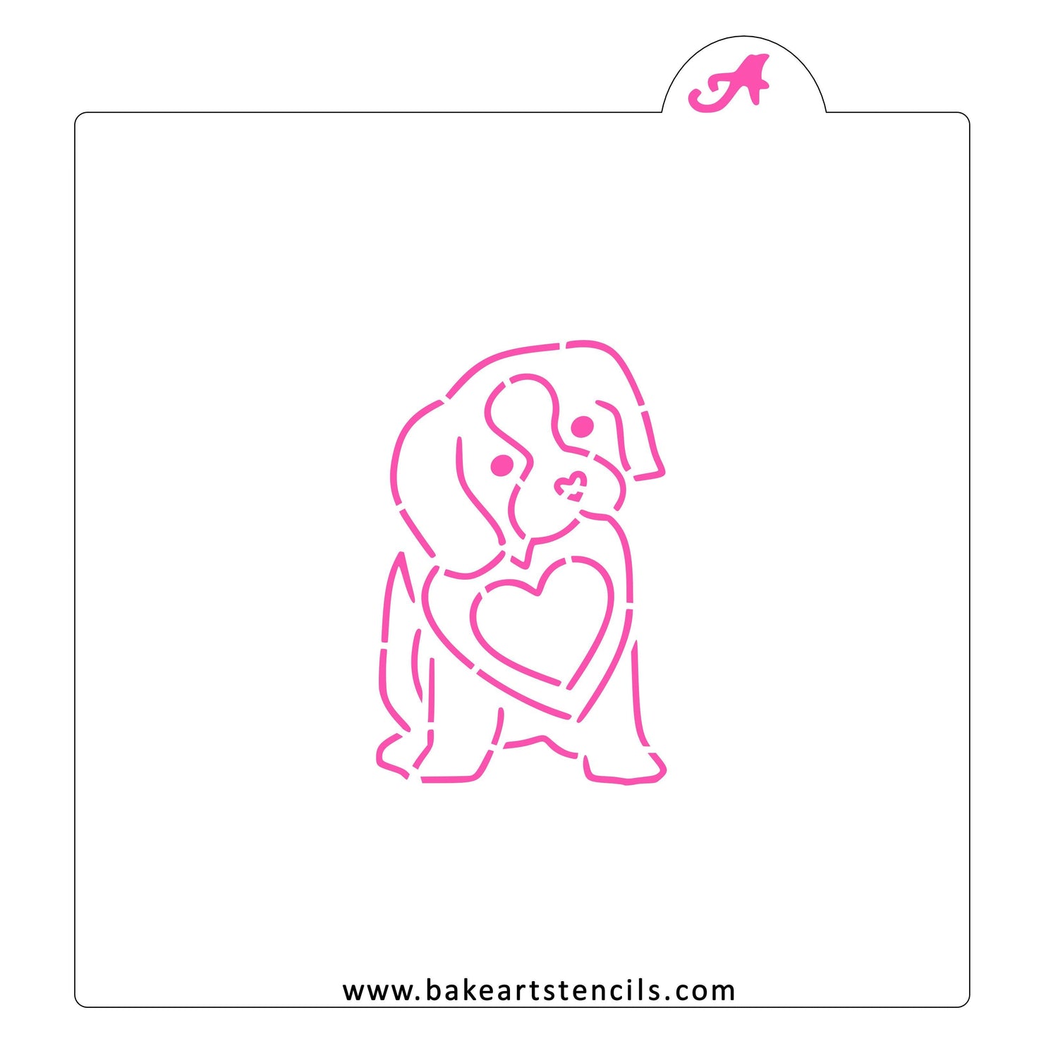 Puppy Valentine PYO Stencil