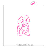 Puppy Valentine PYO Stencil