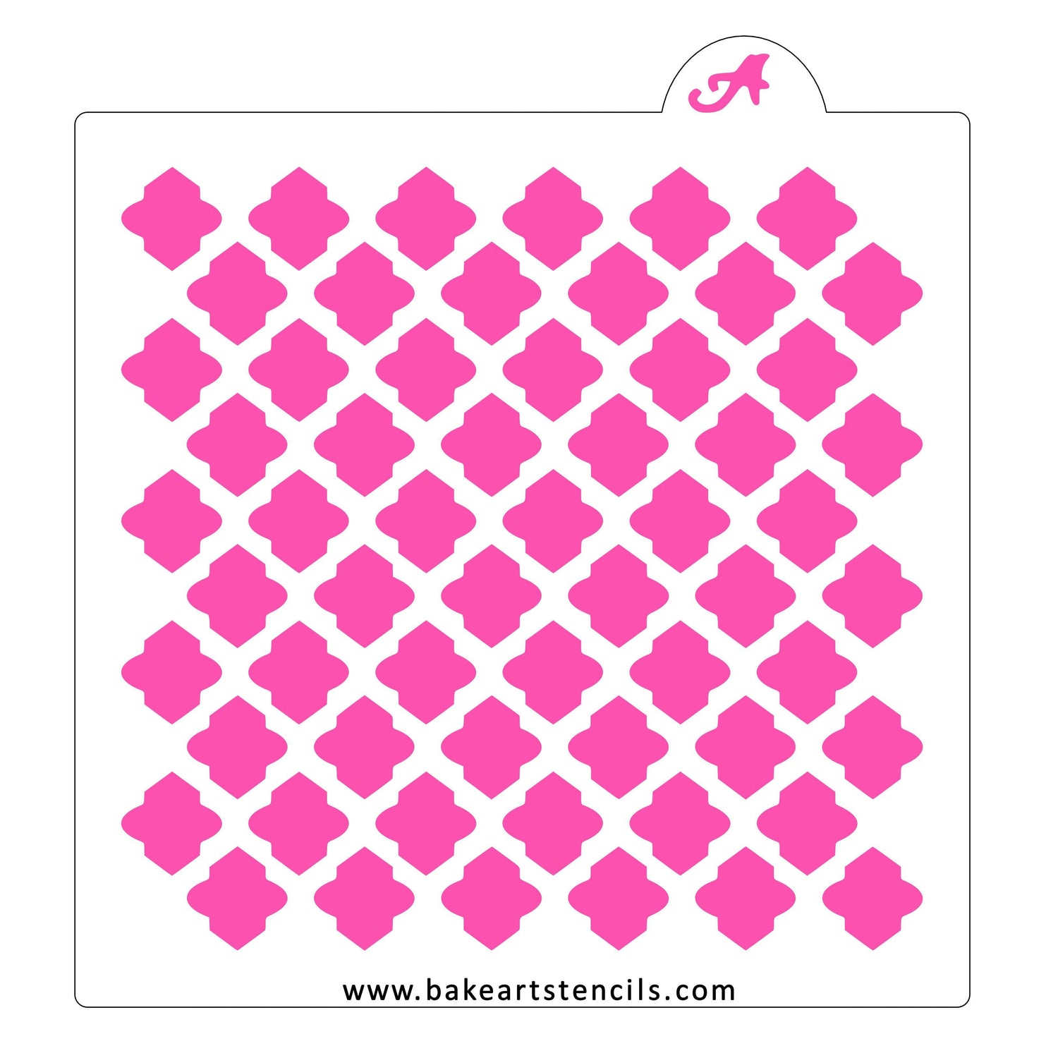 Quatrefoil Reverse Pattern Stencil