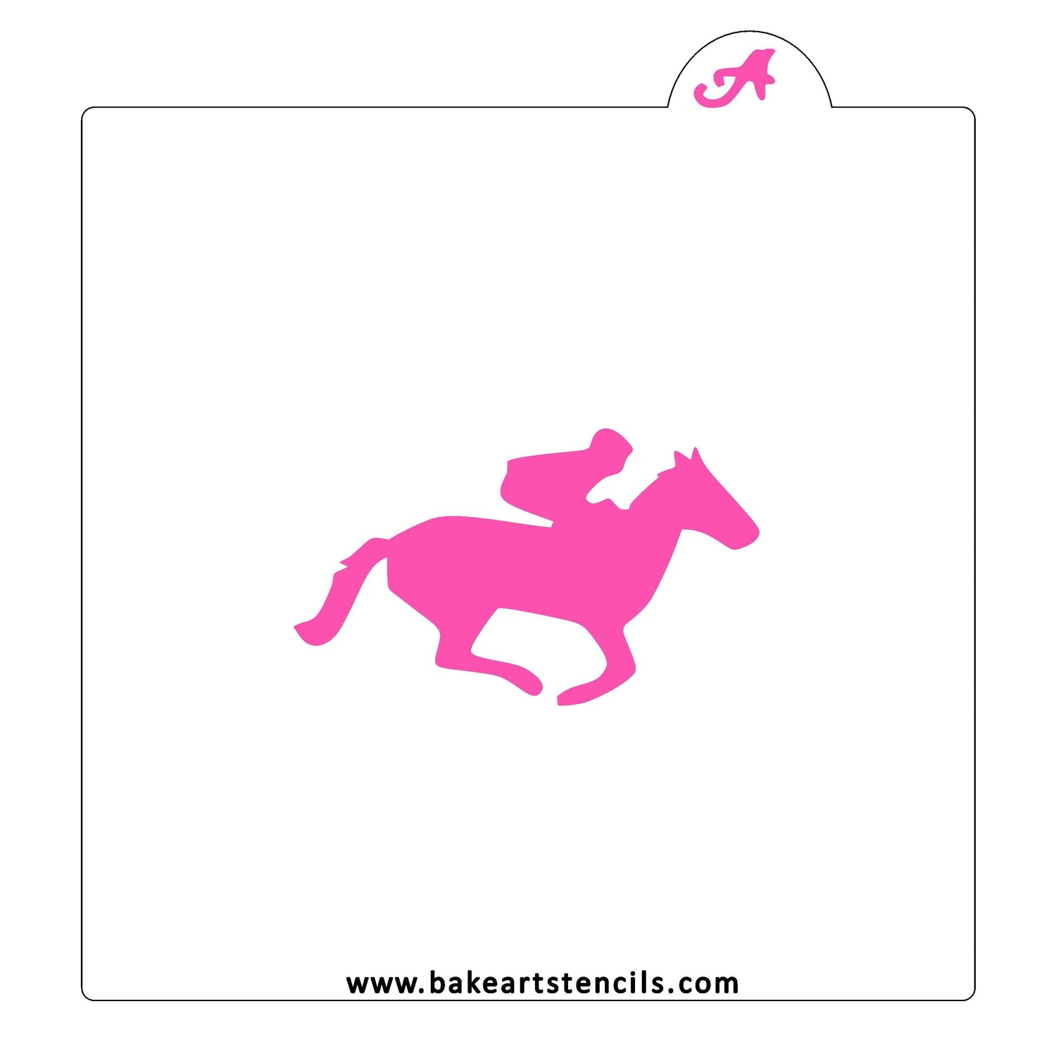 Racing Horse Cookie Stencil
