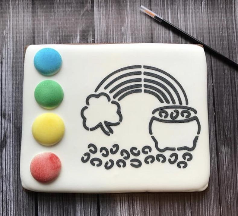 Rainbow Pot of Gold PYO Cookie Stencil