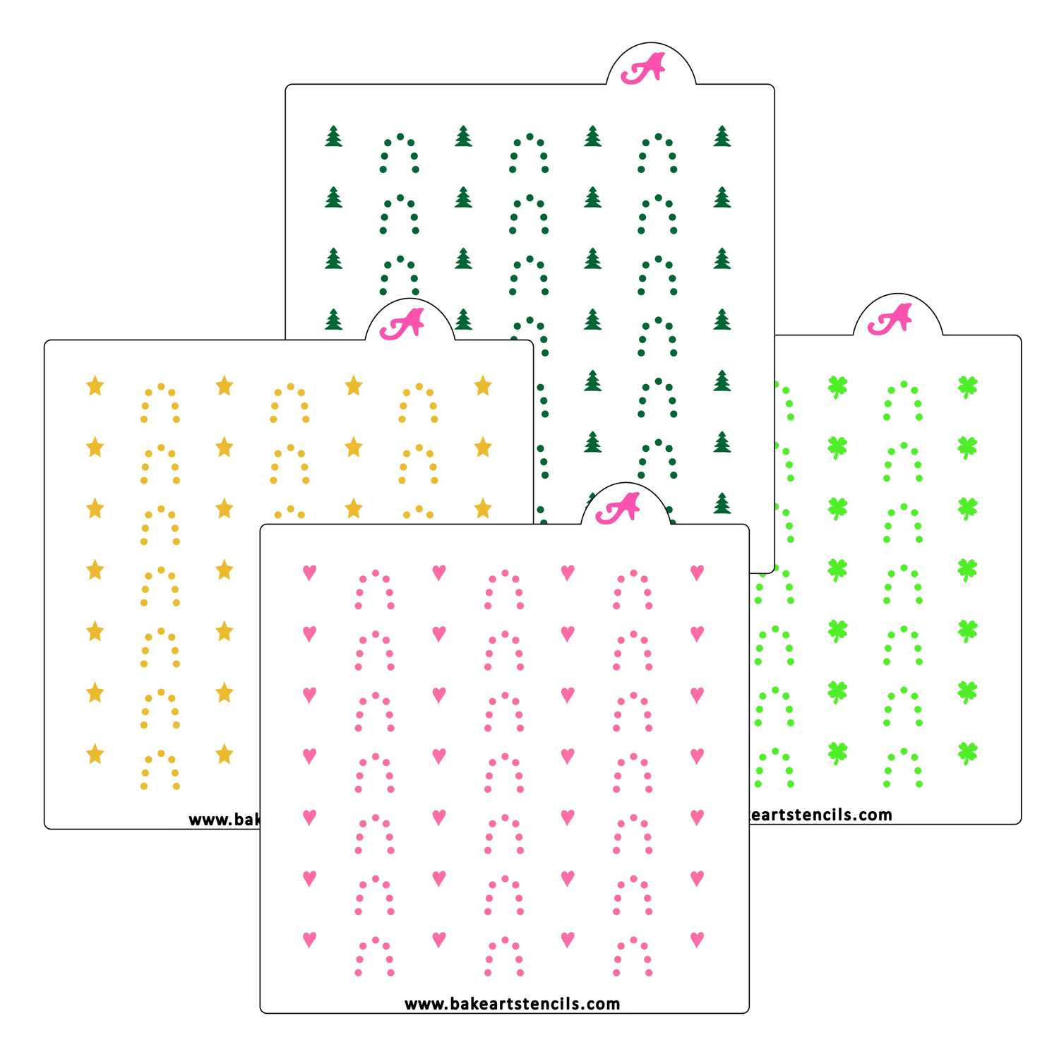 Rainbows and Shamrocks Cookie Stencil Set