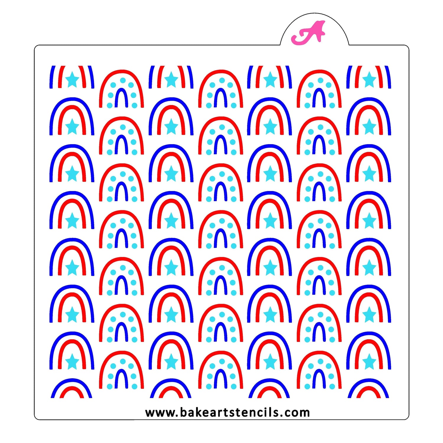 Rainbows and Stars Cookie Stencil Set