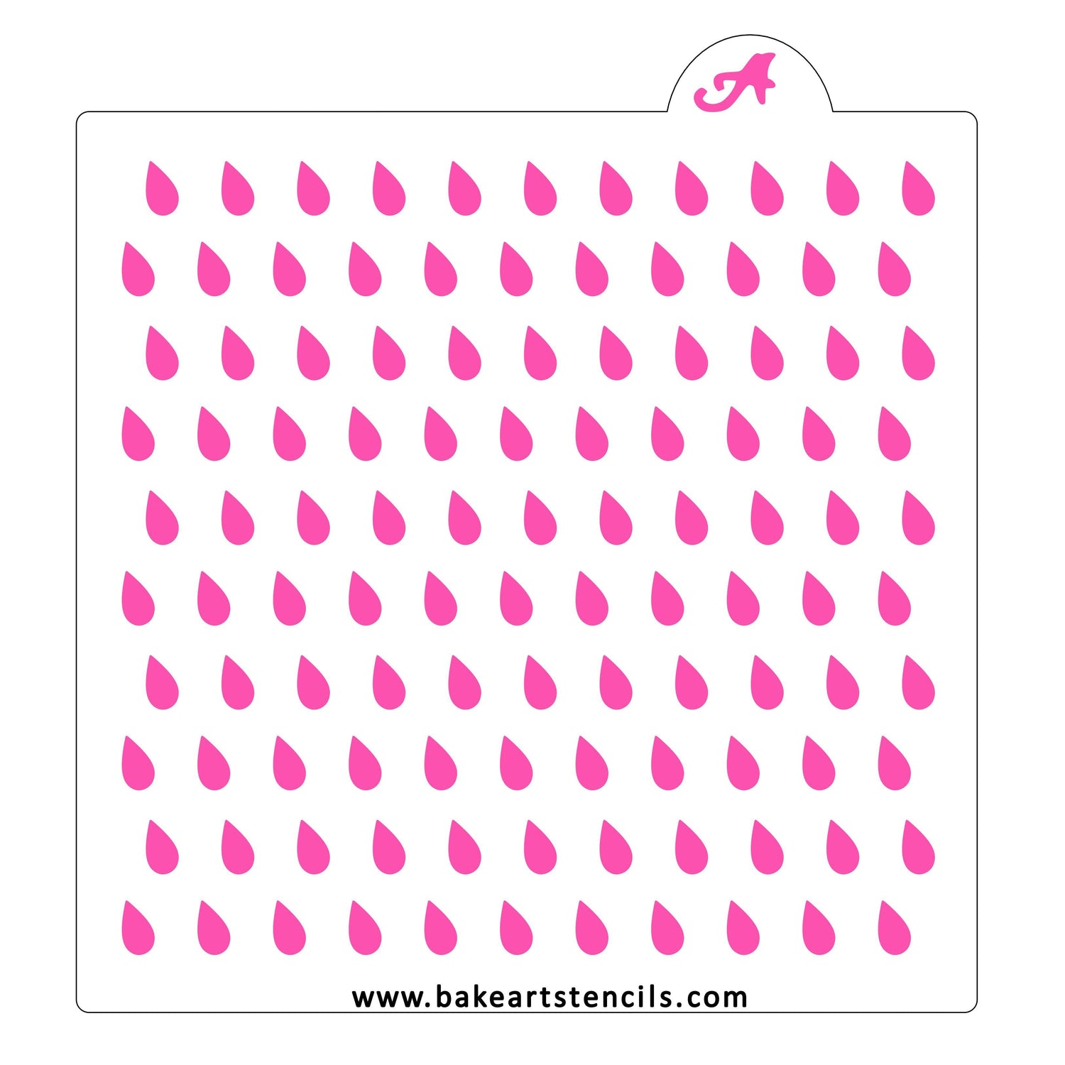Raindrops Pattern Cookie Stencil