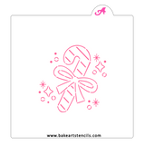 Retro Candy Cane PYO Cookie Stencil