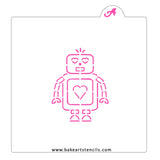Robot Love PYO Cookie Stencil