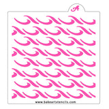 Rolling Waves Pattern Stencil