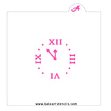 Roman Numeral Clock Stencil