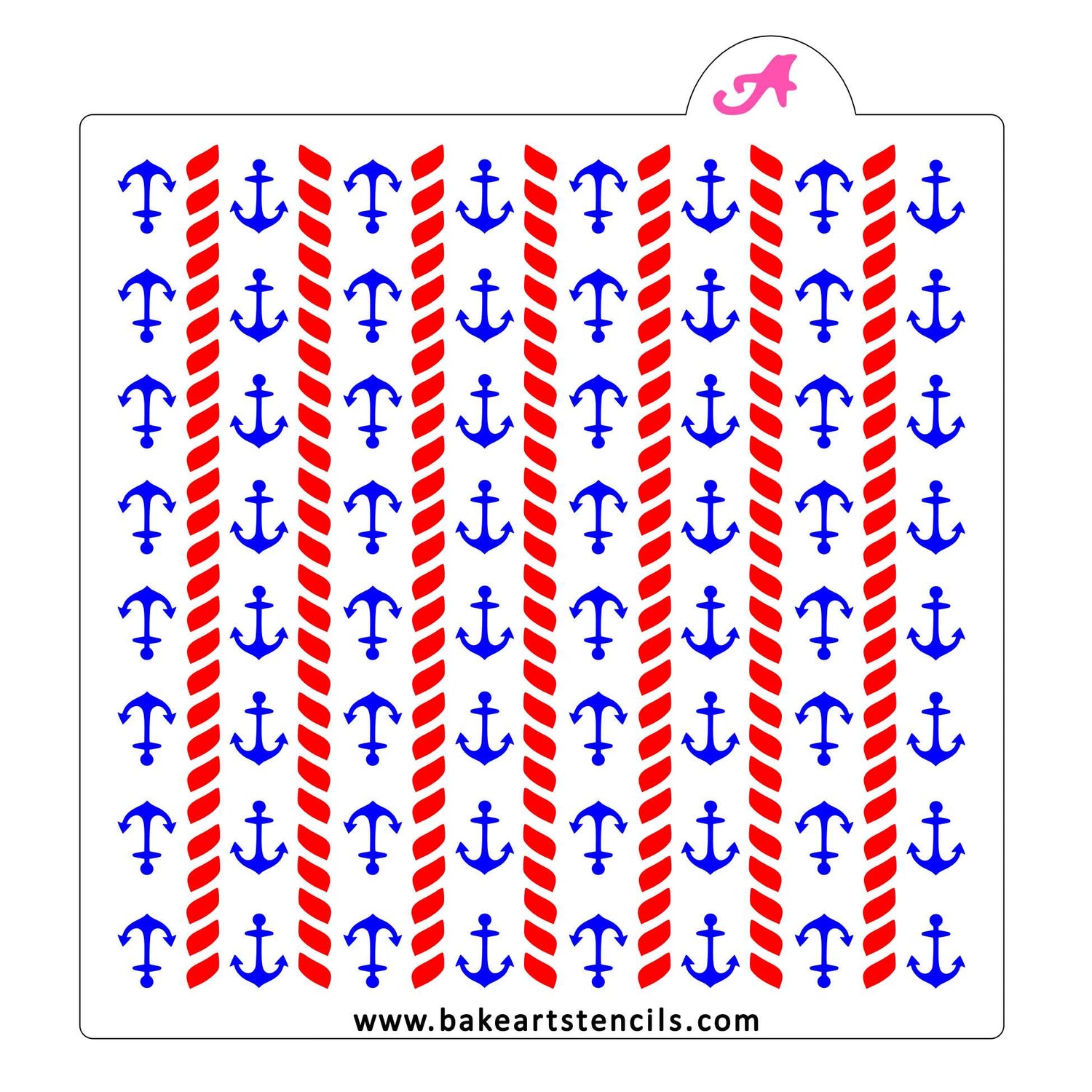 Anchor Stripes Cookie Stencil