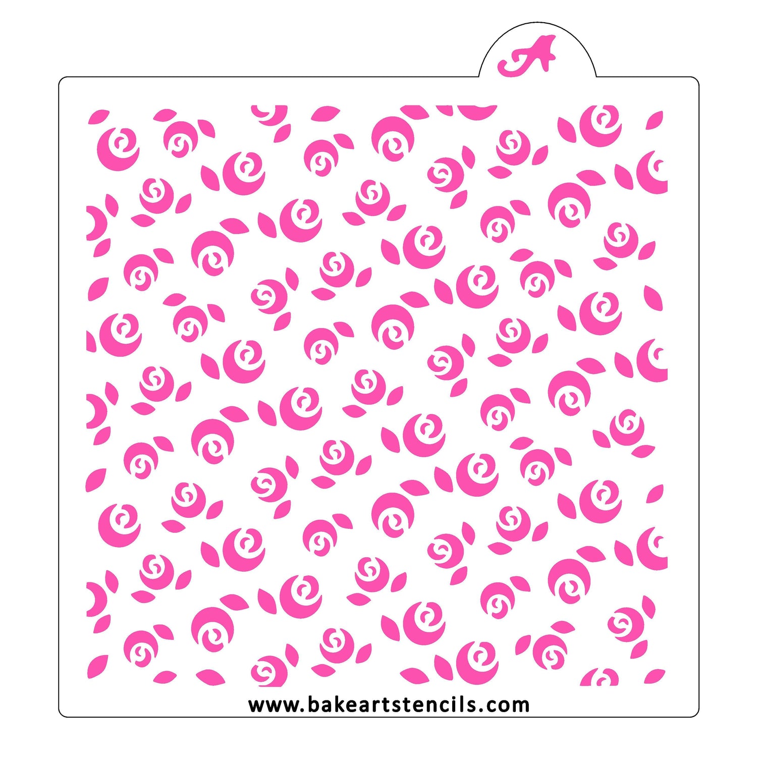Rosy Rosebuds Cookie Stencil