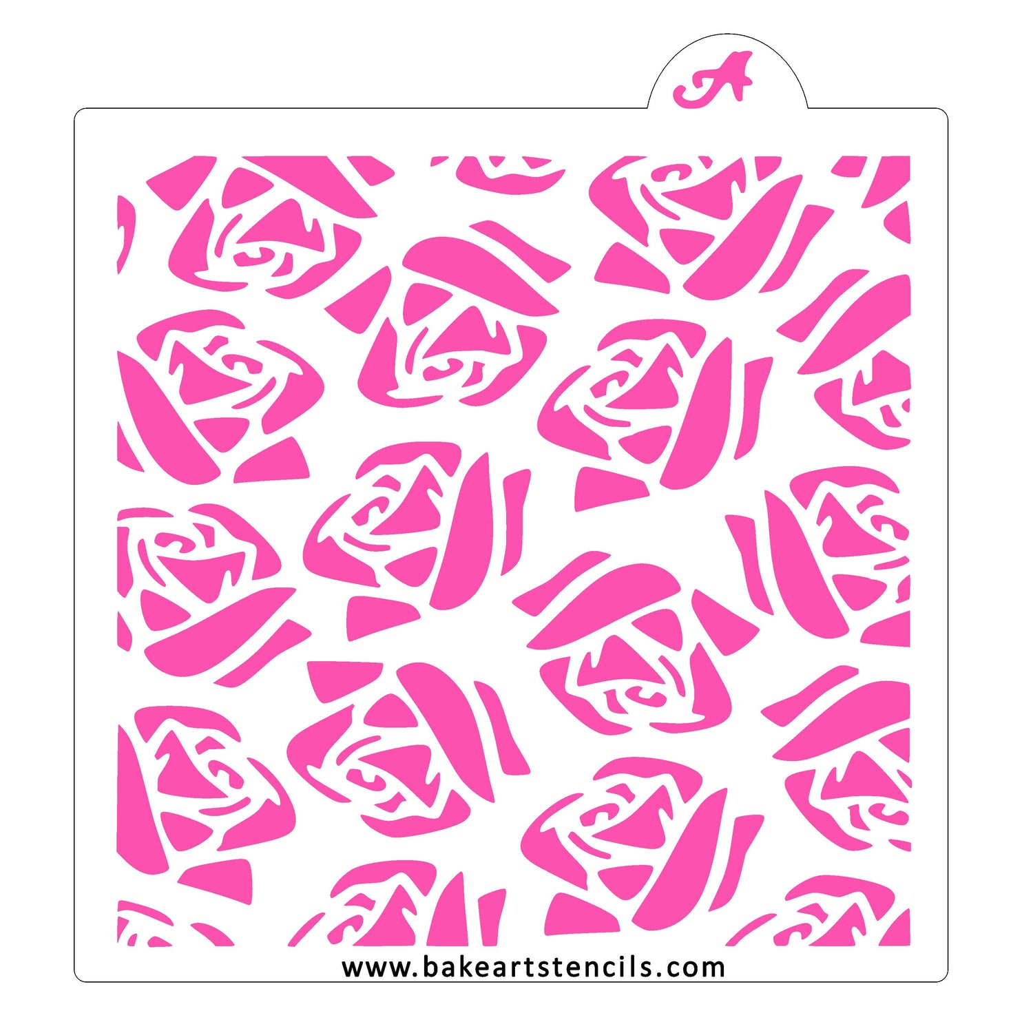 Ruffled Rose Pattern Stencil