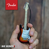 6" FENDER Sunburst Stratocaster Guitar Holiday Ornament