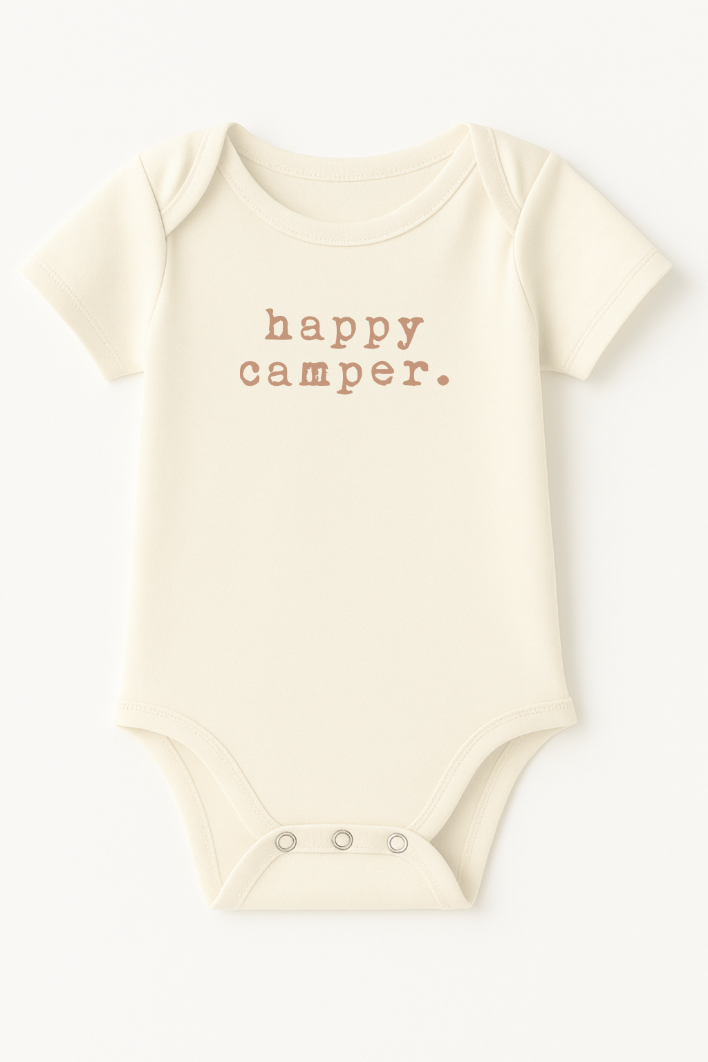 Happy Camper Clay Organic Cotton Baby Bodysuit Short Sleeve by Tenth & Pine