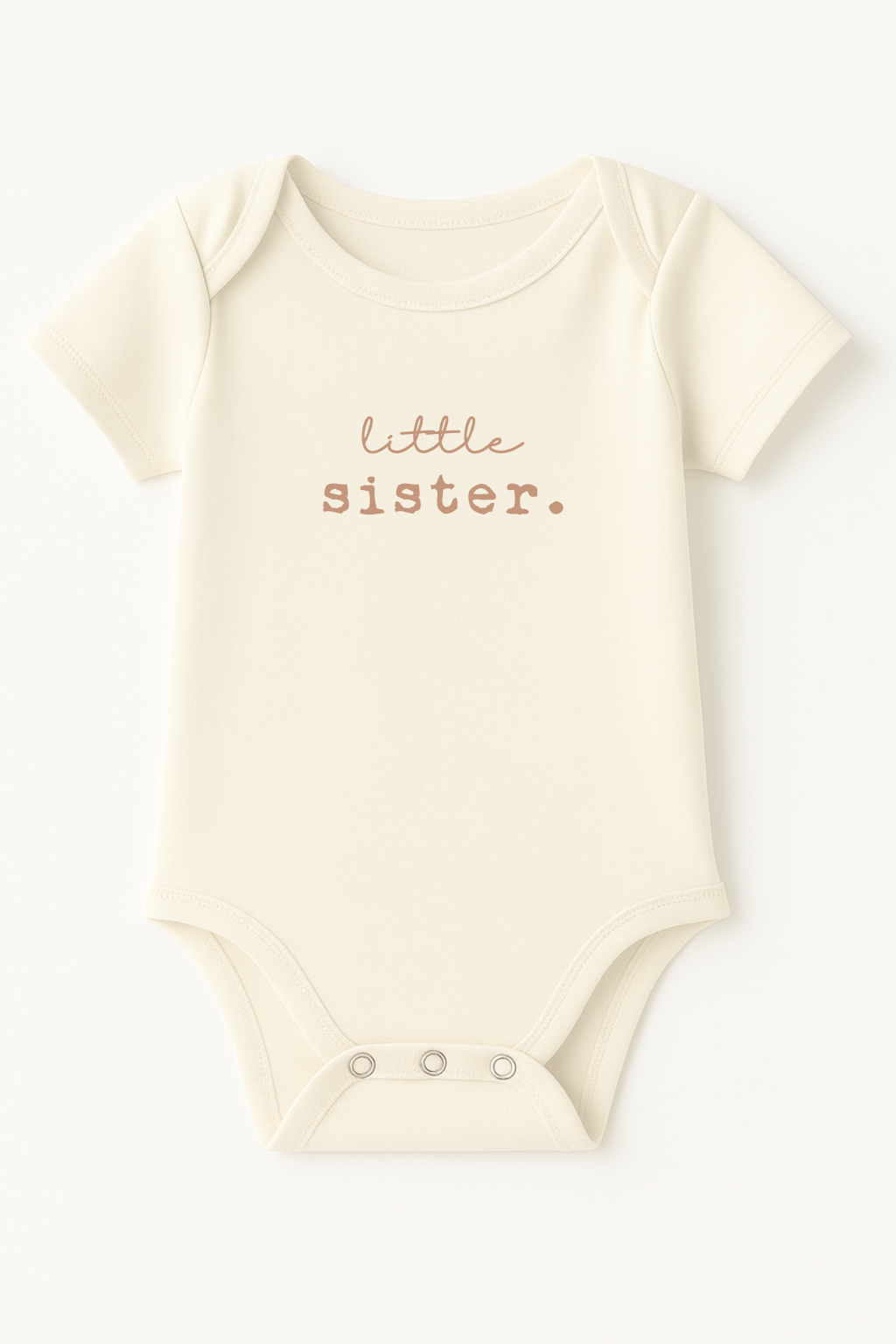 Little Sister Clay Organic Cotton Short Sleeve Baby Bodysuit by Tenth & Pine