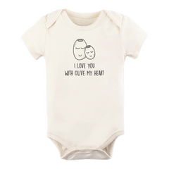 Olive My Heart Organic Cotton Baby Bodysuit by Tenth & Pine