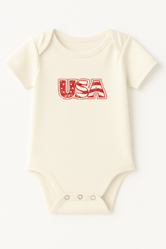 USA Organic Cotton Baby Bodysuit Short Sleeve by Tenth & Pine, product image 2