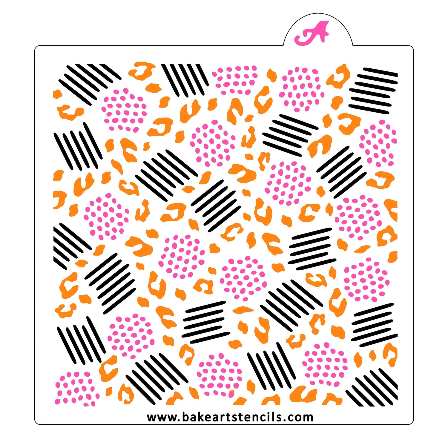 Safari Abstract Pattern Cookie Stencil