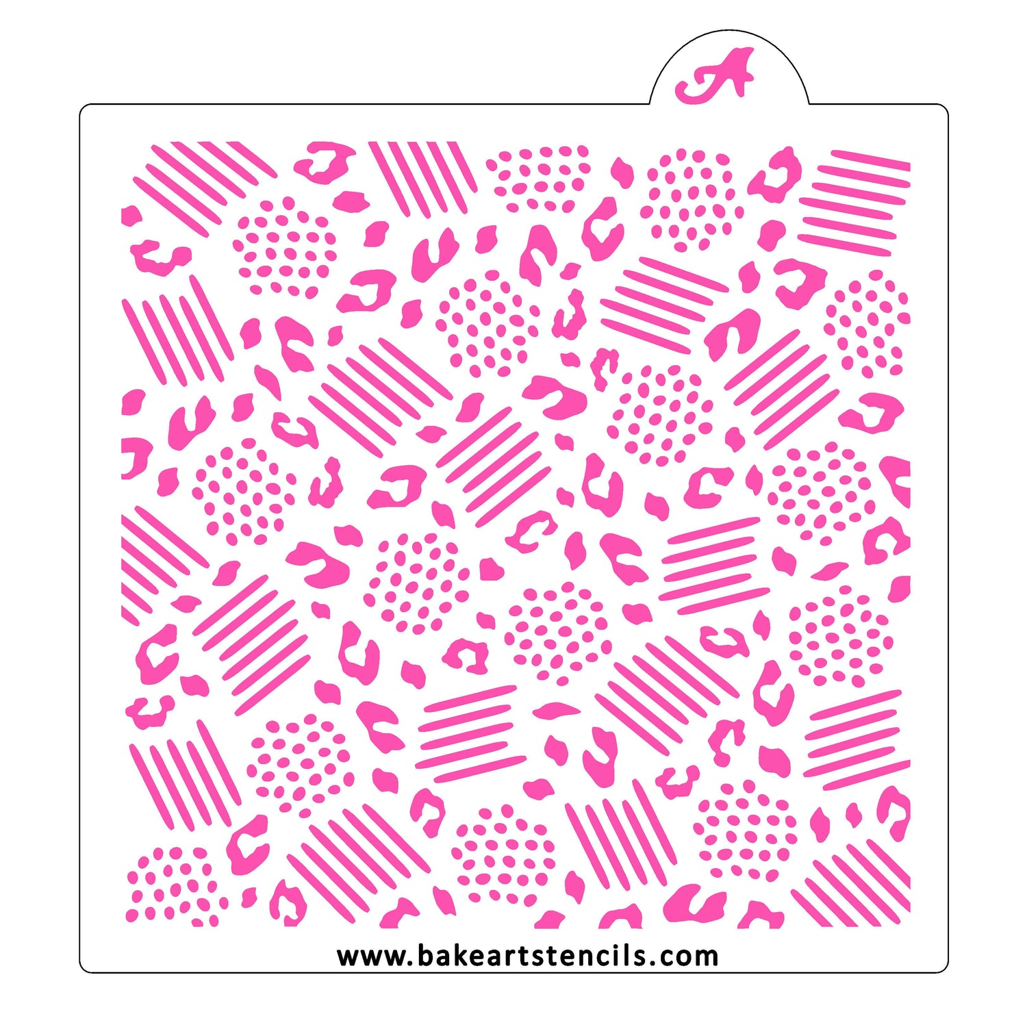 Safari Abstract Pattern Cookie Stencil