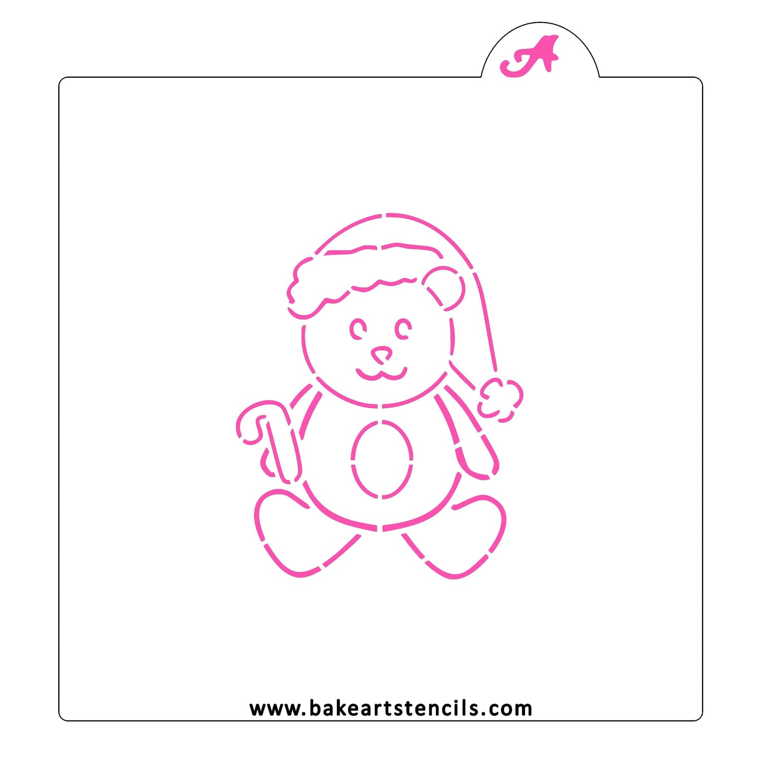 Santa Bear PYO Cookie Stencil