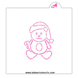 Santa Bear PYO Cookie Stencil