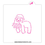 Santa Sloth PYO Stencil
