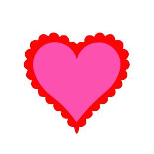 Scalloped Heart Cookie Stencil