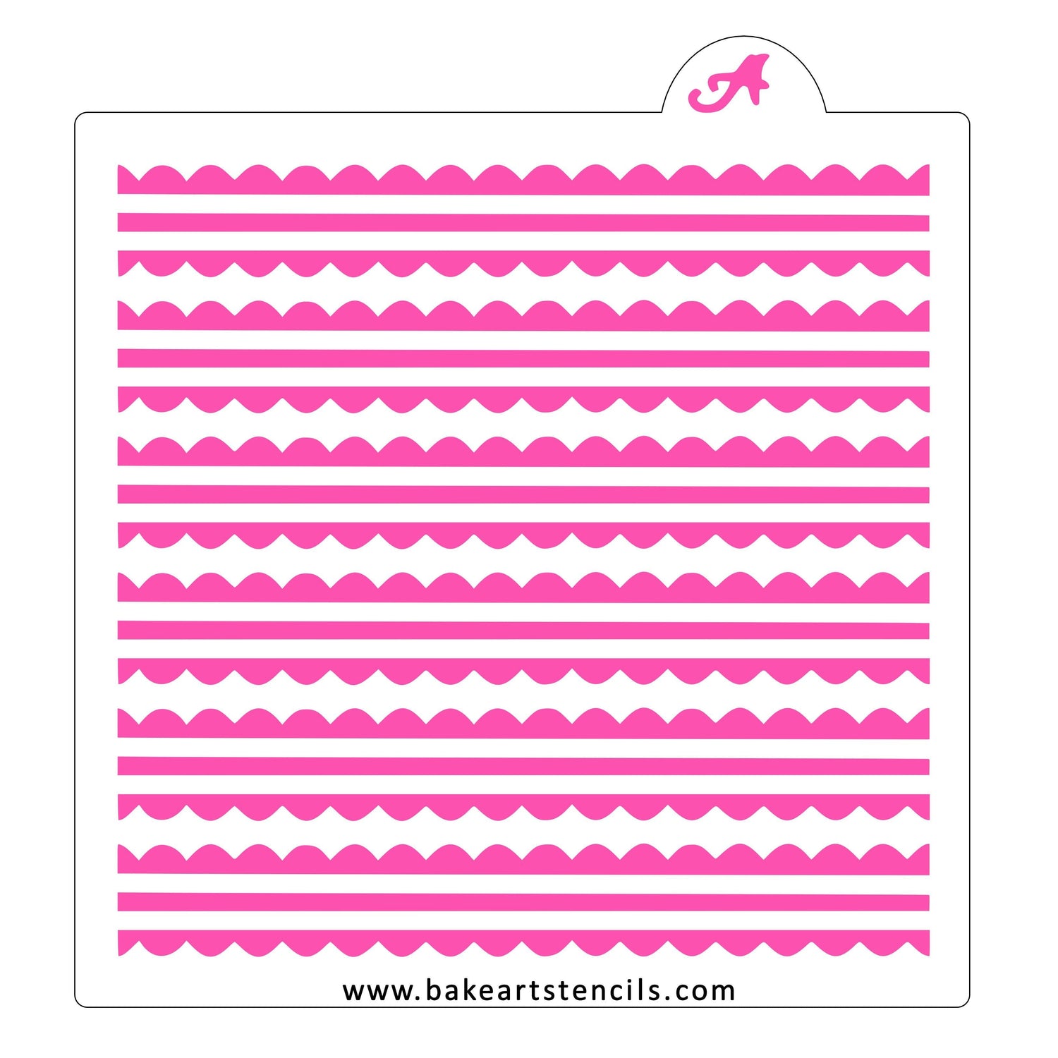 Scalloped Ribbons Stencil