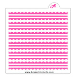 Scalloped Ribbons Stencil