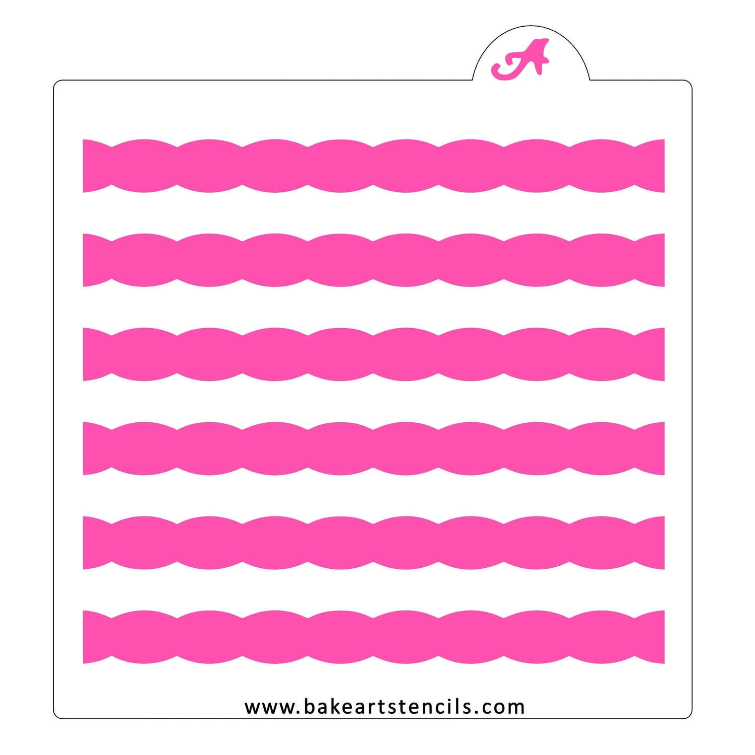 Scalloped Stripes Stencil