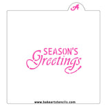Scrolly Seasons Greetings Stencil