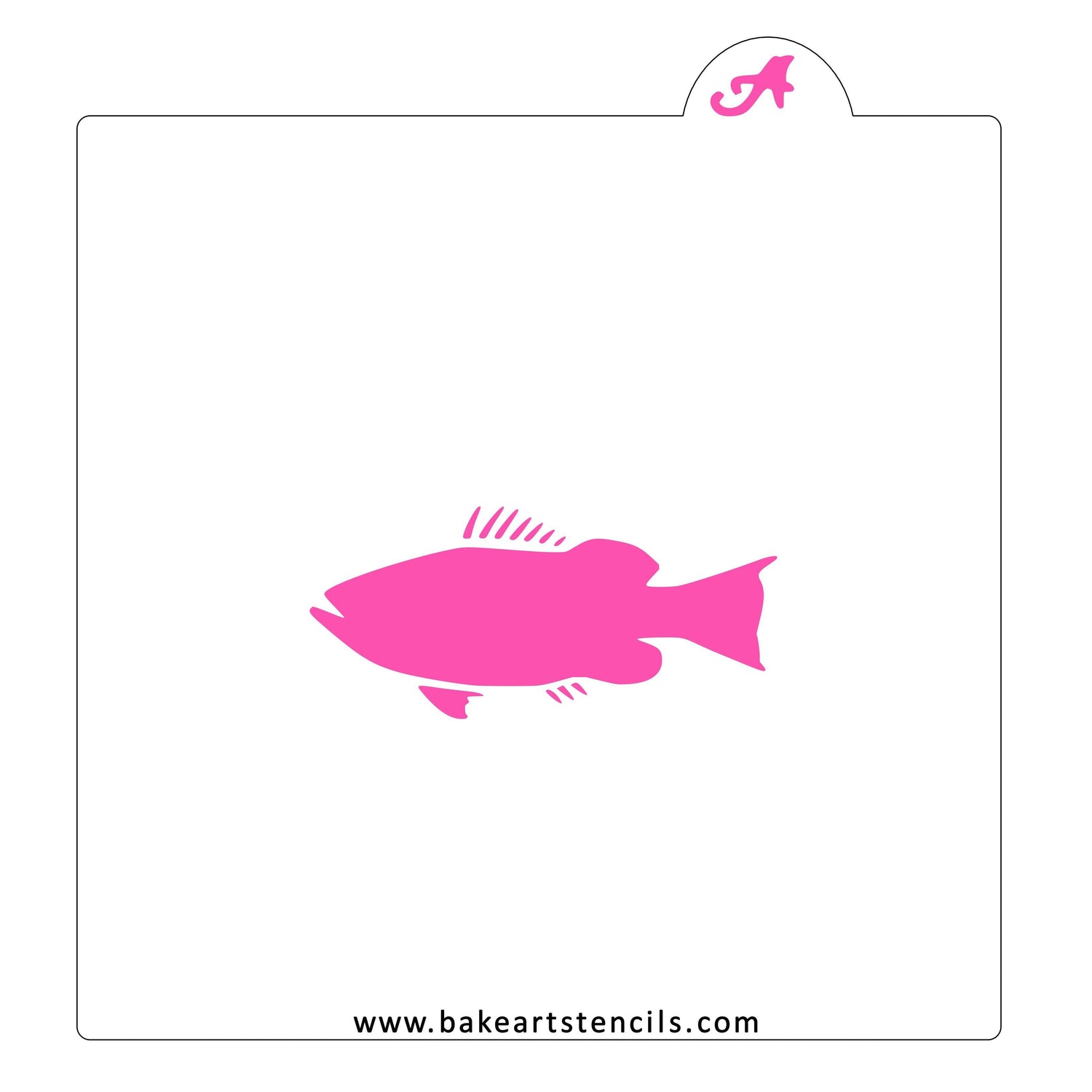 Sea Bass Fish Cookie Stencil
