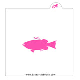Sea Bass Fish Cookie Stencil