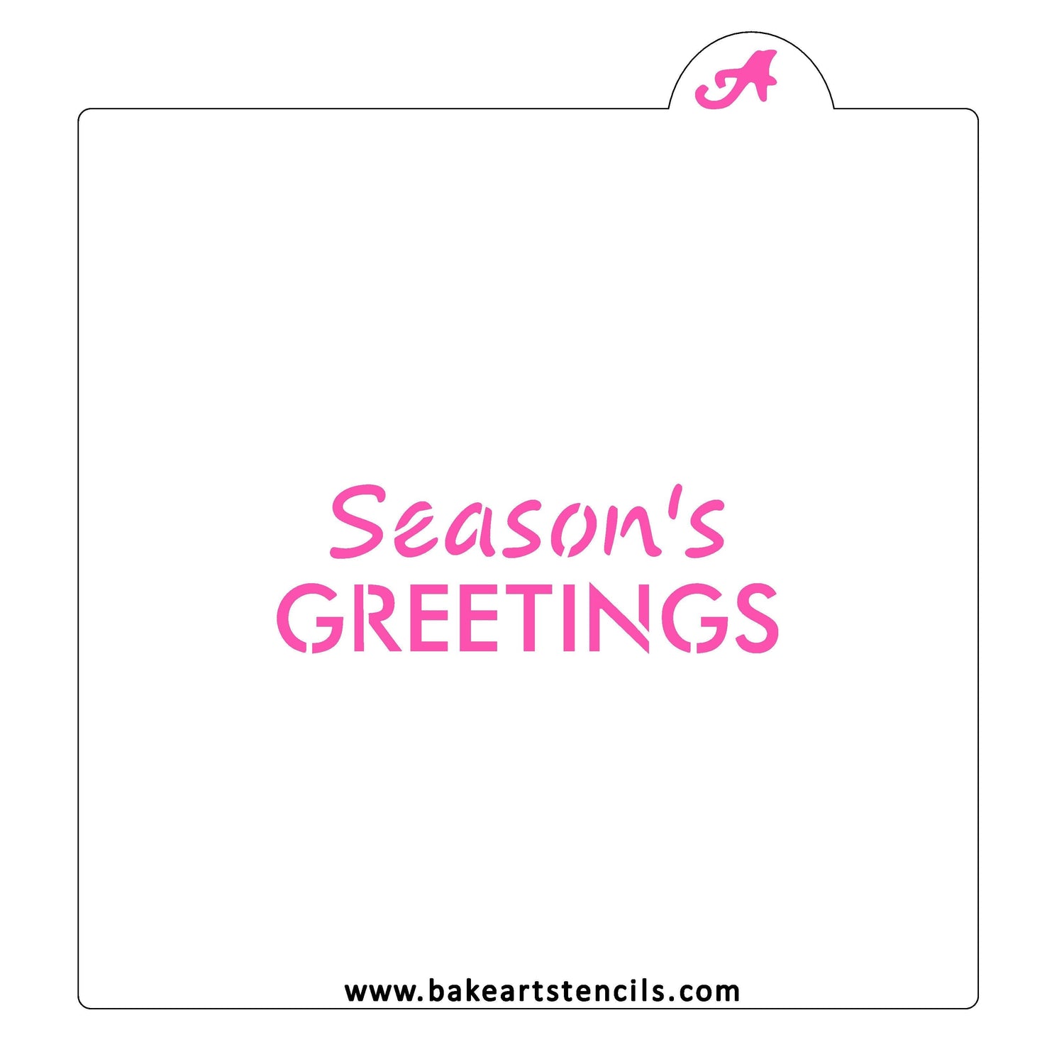 Season's Greetings Cookie Stencil