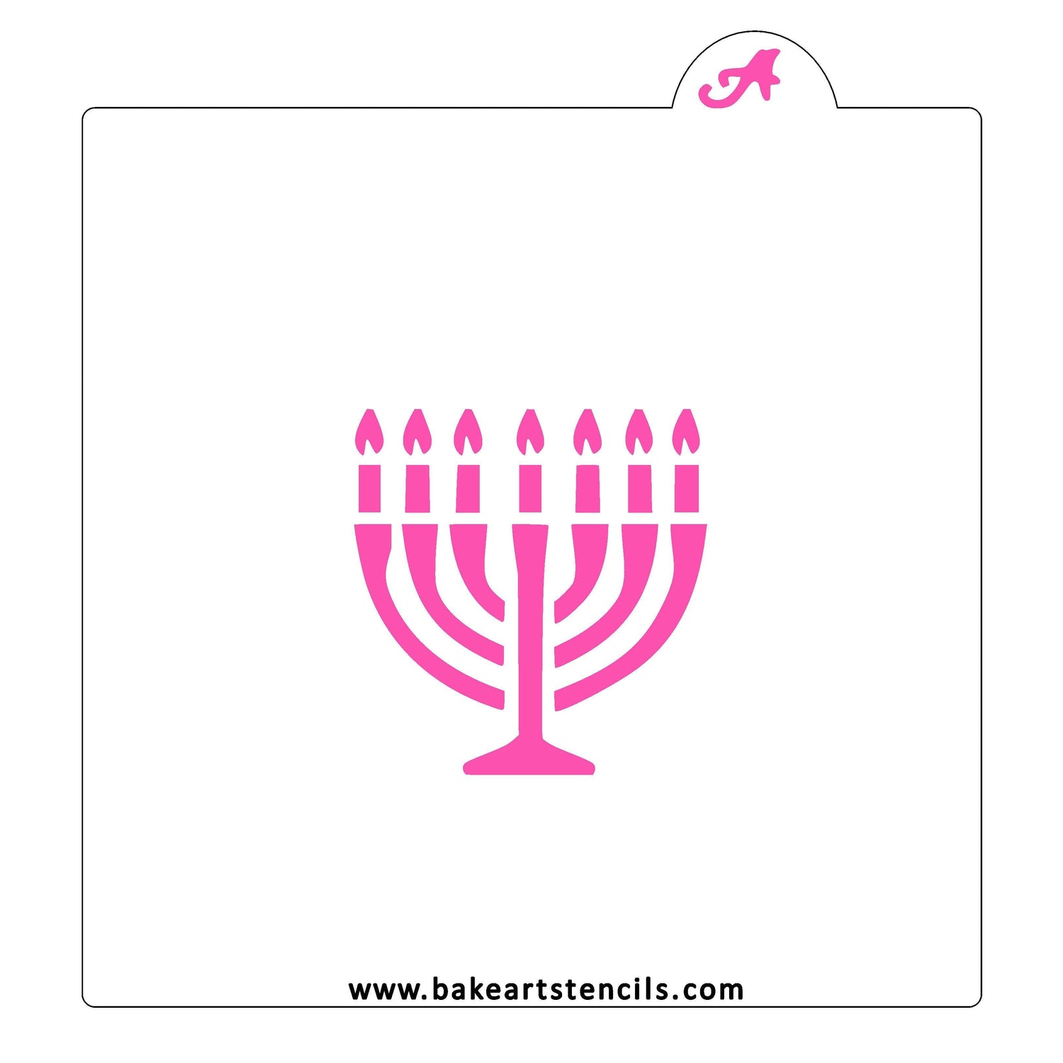 Seven Branch Menorah Cookie Stencil