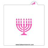 Seven Branch Menorah Cookie Stencil