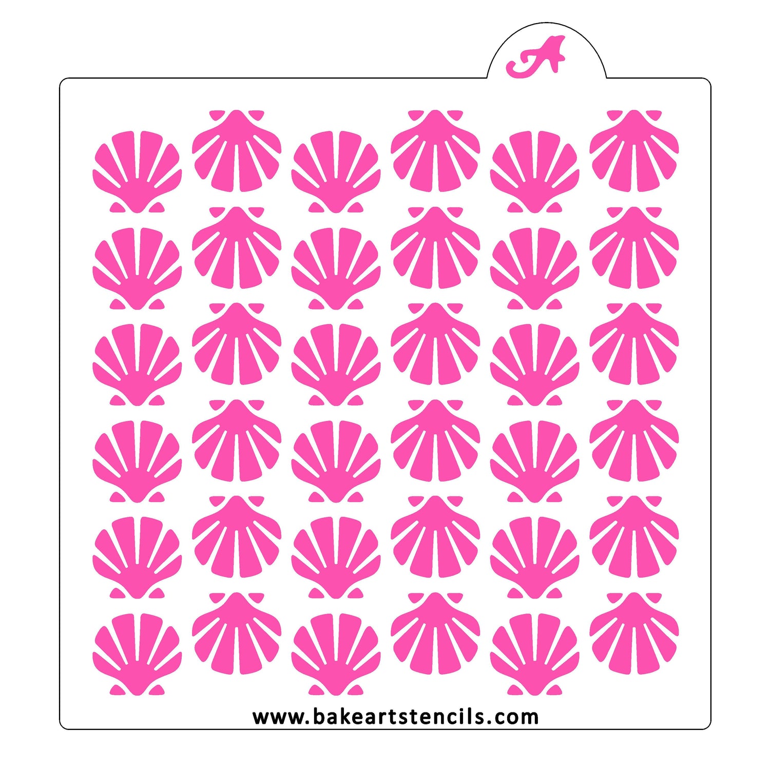 Shells Pattern Cookie Stencil