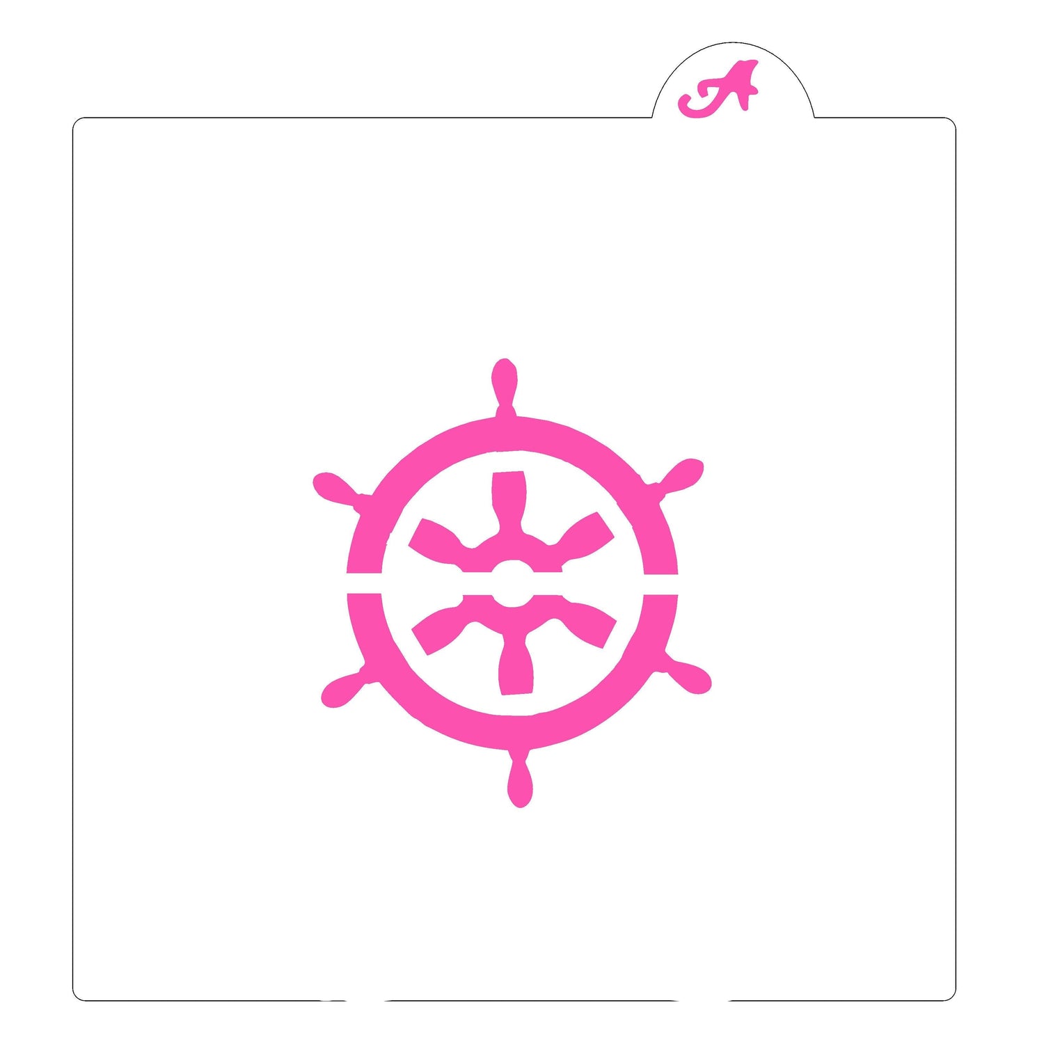 Ship Wheel Cookie Stencil