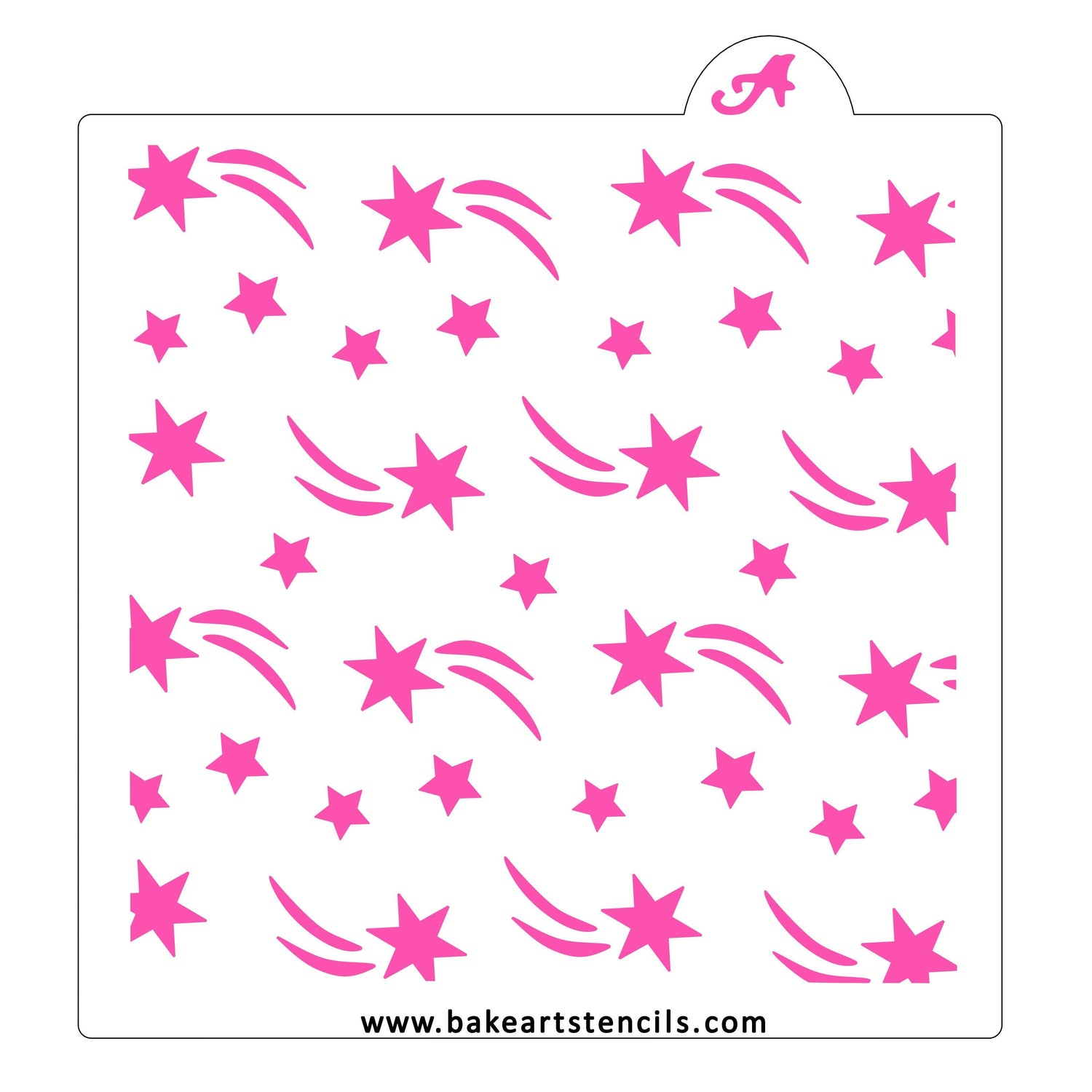 Shooting Stars Pattern Stencil