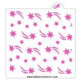 Shooting Stars Pattern Stencil