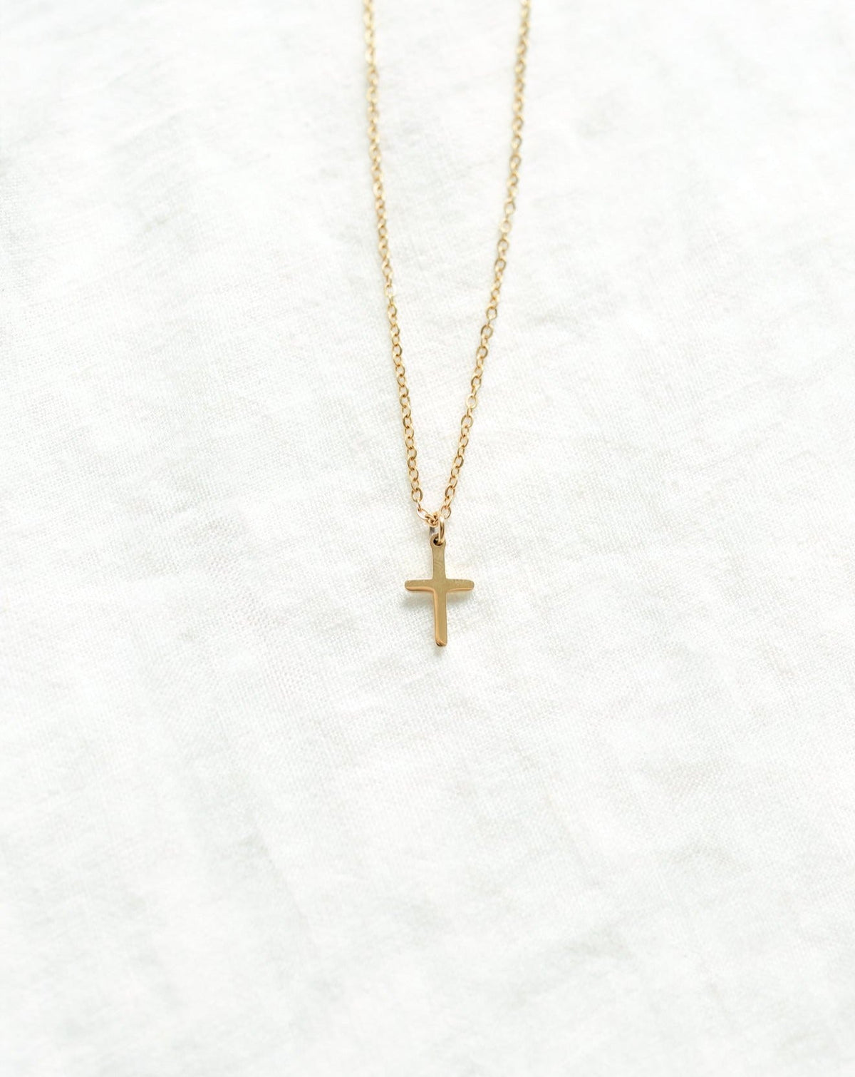 Necklace: 18kt Gold Cross by jenessawaitshop, product image 3