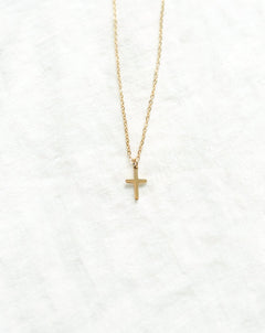 Necklace: 18kt Gold Cross by jenessawaitshop, product image 3