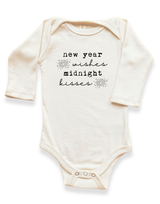 New Year Wishes Organic Baby Bodysuit Long Sleeve by Tenth & Pine