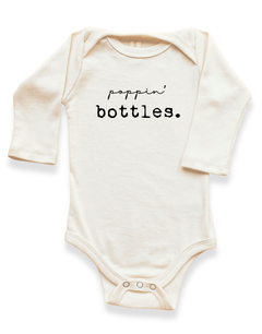 Poppin Bottles Organic Baby Bodysuit Long Sleeve by Tenth & Pine
