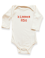 Kisses 25c Organic Baby Bodysuit Long Sleeve by Tenth & Pine
