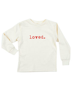 Loved Organic Kids T-Shirt Long Sleeve by Tenth & Pine, product image 2