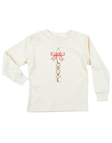 Love Blocks Bow Organic Kids T-Shirt Long Sleeve by Tenth & Pine