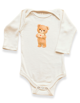Love Letter Bear Organic Baby Bodysuit Long Sleeve by Tenth & Pine