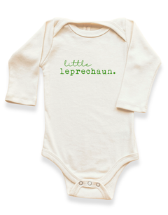Little Leprechaun Organic Baby Bodysuit Long Sleeve by Tenth & Pine, product image 2