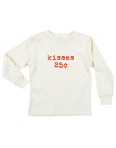 Kisses 25c Organic Kids T-Shirt Long Sleeve by Tenth & Pine, product image 2