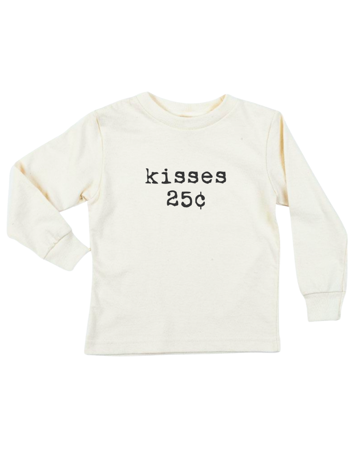 Kisses 25c Organic Kids T-Shirt Long Sleeve by Tenth & Pine